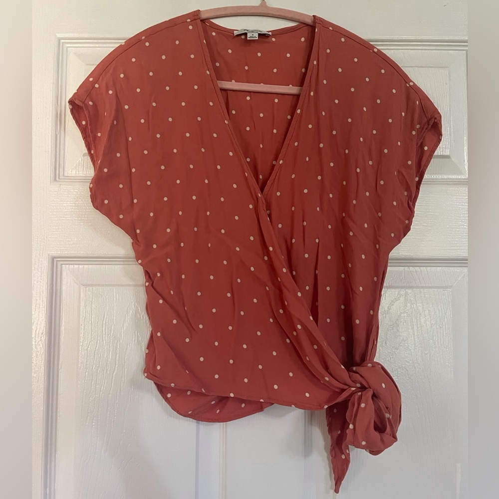 Madewell Cross-front Wrap Blouse, Size M